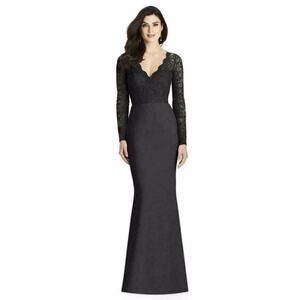 NEW! Dessy Collection Size 2 Marquis Lace Crepe Trumpet Dress $278 msrp I24-3